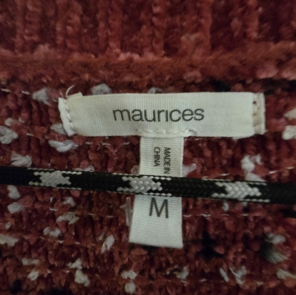 Maurices open kit burgundy cardigan womans size Medium. - Picture 2 of 7